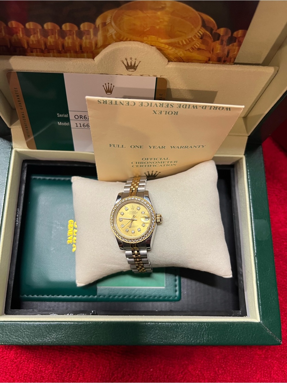 Unknown brand..,  Two-Tone Gold and Silver Diamond Bezel Women's Bracelet Watch - Picture 11 of 16